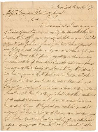 Lot #186 New York: Philip Livingston: Disputed 1767 purchase of “Raw Brass Indian Kettles” - Image 1