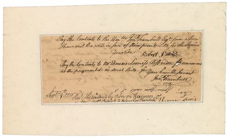 Lot #169 Connecticut: William Williams and Jonathan Trumbull: Scarce 1775 pay order by two important Connecticut patriots - Image 2