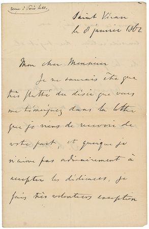 Lot #296 John Stuart Mill Handwritten Letter Signed - Image 1