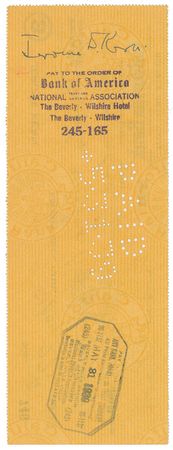 Lot #792 Jerome Kern Check - Image 2