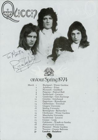 Lot #640 Queen: Complete set of tour figures signed backstage in 1974 - Image 3