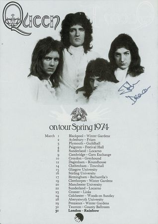 Lot #640 Queen: Complete set of tour figures signed backstage in 1974 - Image 4