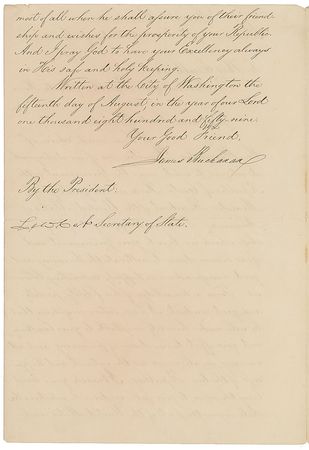 Lot #35 James Buchanan Signed Letter - Image 2