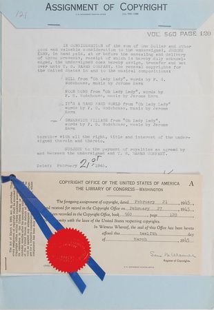 Lot #793 Jerome Kern Signed Document - Image 2