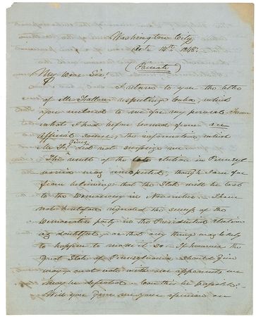 Lot #27 James K. Polk: “I am aware of the