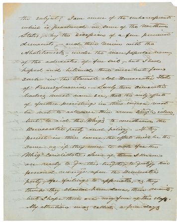 Lot #27 James K. Polk: “I am aware of the embarrassment which is produced in some of the northern States, by the secession of a few prominent Democrats, and their Union with the Abolitionists” - Image 2