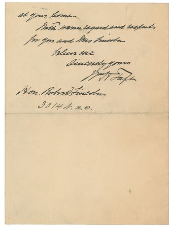 Lot #62 William H. Taft Handwritten Letter Signed - Image 2