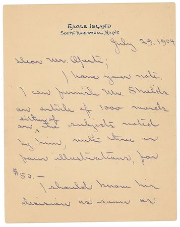 Lot #376 Robert E. Peary Handwritten Letter Signed - Image 1