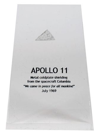 Lot #452 Apollo 11: Flown coldplate from the Apollo 11 mission - Image 1