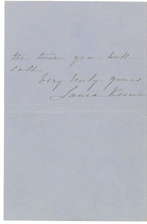 Lot #756 Laura Keene: Scarce letter from the Fordâ??s Theatre actress - Image 2