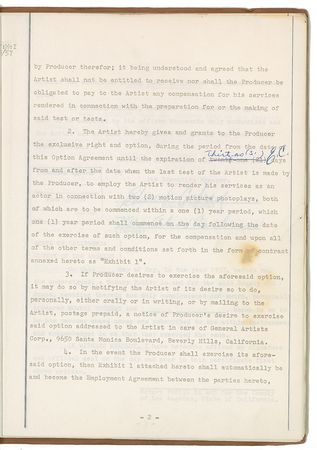 Lot #627 Eddie Cochran Signed Document - Image 3