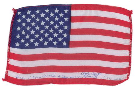 Lot #462 Apollo 15: Commander Scott?s flown Apollo 15 American flag - Image 1
