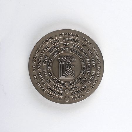 Lot #3068 Lake Placid 1980 Winter Olympics Participation Medal - Image 1