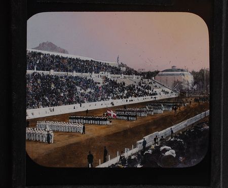 Lot #3010 Pre-1912 Athens Summer Olympics Glass Slide - Image 1
