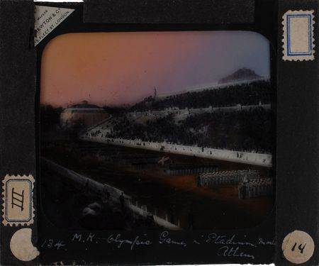 Lot #3010 Pre-1912 Athens Summer Olympics Glass Slide - Image 2