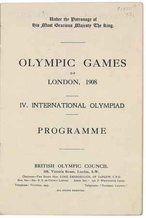 Lot #3009 London 1908 Olympics Program - Image 2
