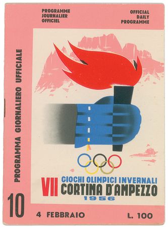 Lot #3105 Winter and Summer Olympics Programs: Helsinki 1940, Cortina d'Ampezzo 1956, Squaw Valley 1960, Rome 1960 - Image 1