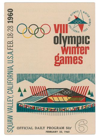 Lot #3105 Winter and Summer Olympics Programs: Helsinki 1940, Cortina d'Ampezzo 1956, Squaw Valley 1960, Rome 1960 - Image 2