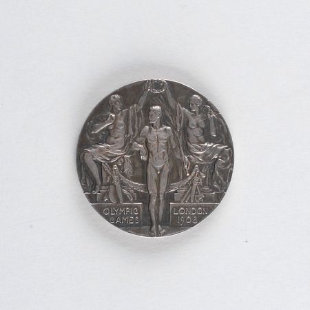 Lot #3008 London 1908 Summer Olympics Silver Winner’s Medal - Image 1