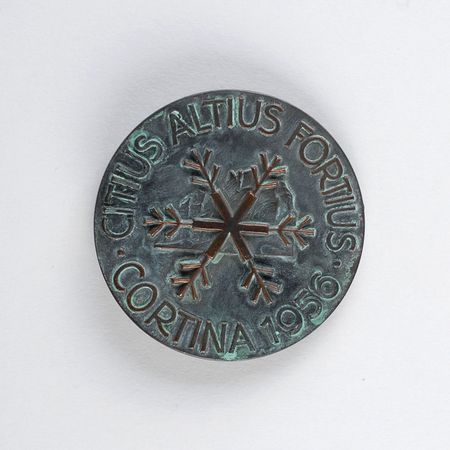 Lot #3040 Cortina 1956 Winter Olympics Bronze Winner?s Medal - Image 2