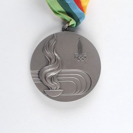 Lot #3069 Moscow 1980 Summer Olympics Silver Winner’s Medal - Image 2
