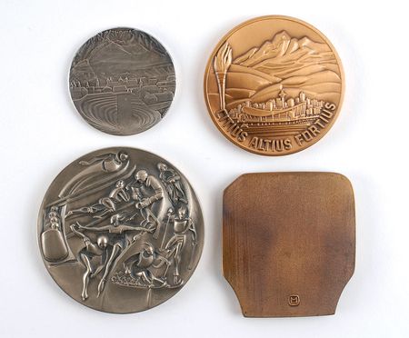 Lot #3101 Winter Participation Medal Collection: 1976 Innsbruck, 1980 Lake Placid, 1984 Sarajevo, 1988 Calgary - Image 2