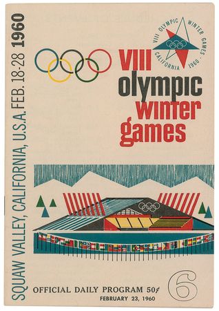 Lot #3104 Winter Olympics Programs: Lake Placid 1932 and Squaw Valley 1960 - Image 1