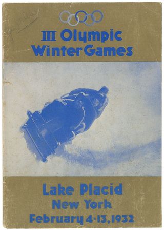 Lot #3104 Winter Olympics Programs: Lake Placid 1932 and Squaw Valley 1960 - Image 2