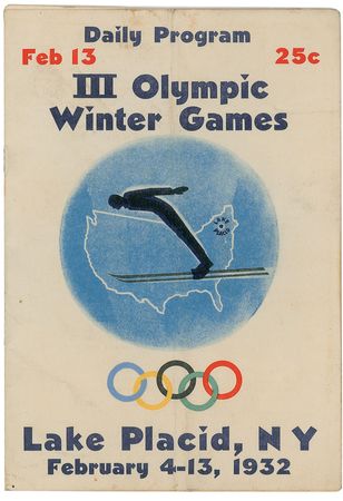 Lot #3104 Winter Olympics Programs: Lake Placid 1932 and Squaw Valley 1960 - Image 3