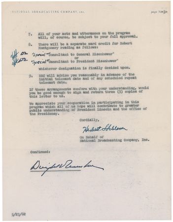 Lot #117 Dwight D. Eisenhower: “Presidents on Presidents: Eisenhower on Lincoln” - Image 3