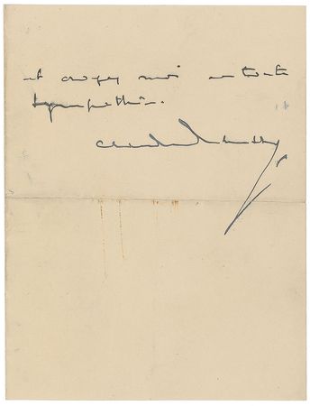 Lot #762 Claude Debussy: Debussy requests rehearsal time with his young soprano - Image 2