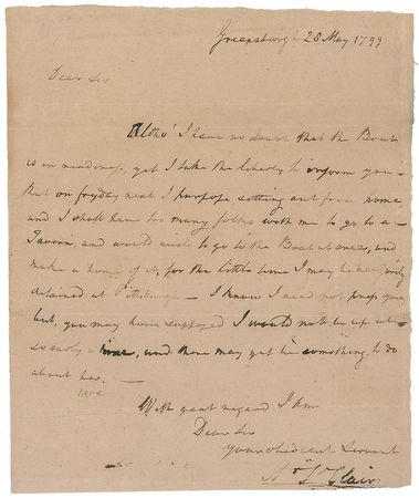 Lot #509 Arthur St. Clair Handwritten Letter Signed - Image 1