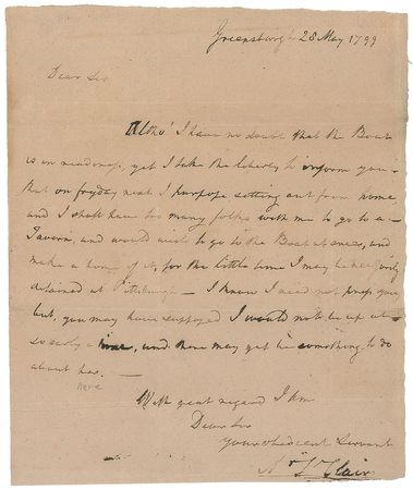 Lot #509 Arthur St. Clair Handwritten Letter Signed - Image 2