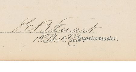 Lot #530 J. E. B. Stuart: Choice autograph from the year of Harpers Ferry - Image 2