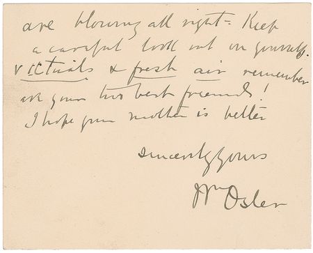 Lot #359 William Osler Handwritten Letter Signed - Image 2