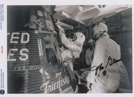Lot #609 John Glenn Signed Photograph - Image 1