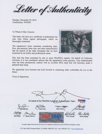 Lot #609 John Glenn Signed Photograph - Image 2