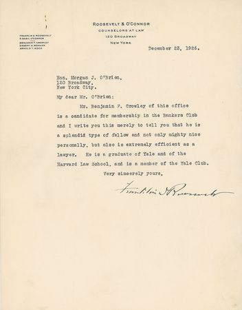 Lot #197 Franklin D. Roosevelt Typed Letter Signed - Image 1