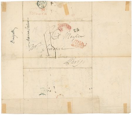 Lot #763 Gaetano Donizetti: Sending ?a thousand greetings to our Rossini? via the French impresarios who hope ?to show this year my Lucia di Lammermoor? - Image 2
