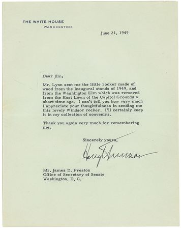 Lot #200 Harry S. Truman Typed Letter Signed - Image 1