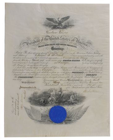 Lot #101 Woodrow Wilson Signed Document - Image 1