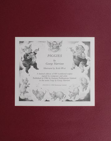 Lot #824 Beatles: George Harrison: Harrison critiques the greed and gluttony of â€˜Piggiesâ€™ - Image 3