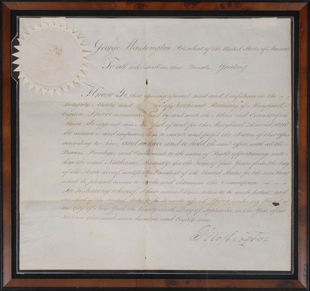 Lot #2 George Washington: One of only sixteen original US Marshal commissions for a Continental Army officer - Image 3