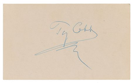 Lot #1043 Ty Cobb Signature - Image 1