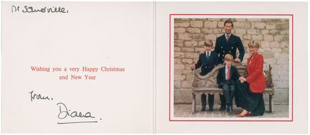 Lot #408 Princess Diana Christmas Card - Image 1