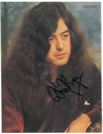 Lot #840 Led Zeppelin: Plant and Page Signed Photographs - Image 2