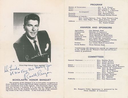 Lot #222 Ronald Reagan Program - Image 1