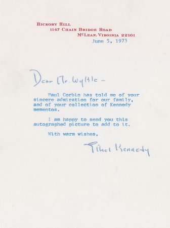 Lot #463 Ethel Kennedy Typed Letter Signed - Image 2
