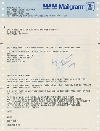 Lot #219 Jimmy Carter - Image 1