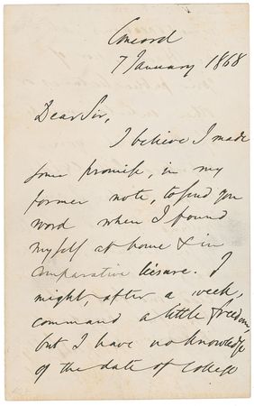 Lot #693 Ralph Waldo Emerson Handwritten Letter Signed - Image 1